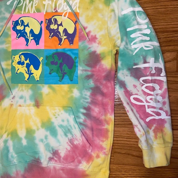 🚨ON SALE!! ⚡️Pink Floyd Tie dye Animals Pullover Hoodie⚡️ - Picture 3 of 5